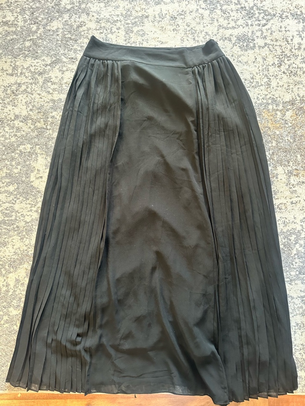 EUC Traffic People Black A-Line Pleated Skirt--XL